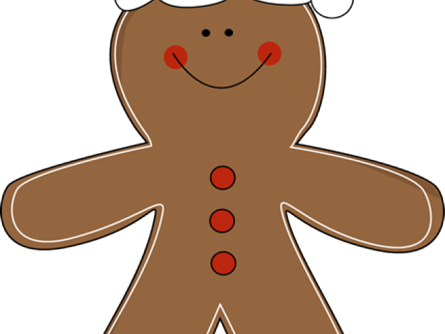 Gingerbread Clipart Santa Hat - Clip Art (640x480), Png Download