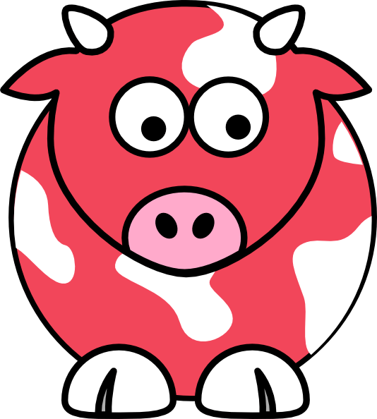Red Cow Clip Art (534x594), Png Download