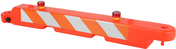 Plastic Airport Barricade 10x96x10 - Low Profile Barricades (632x315), Png Download