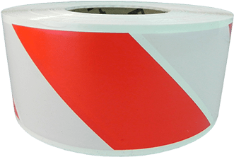 Red And White Barricade Tape - Circle (400x400), Png Download