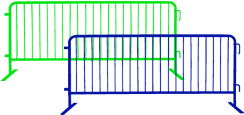 Custom Colored Steel Barricade 8 Ft Powdercoated - Standard Size Of A Gate (500x250), Png Download