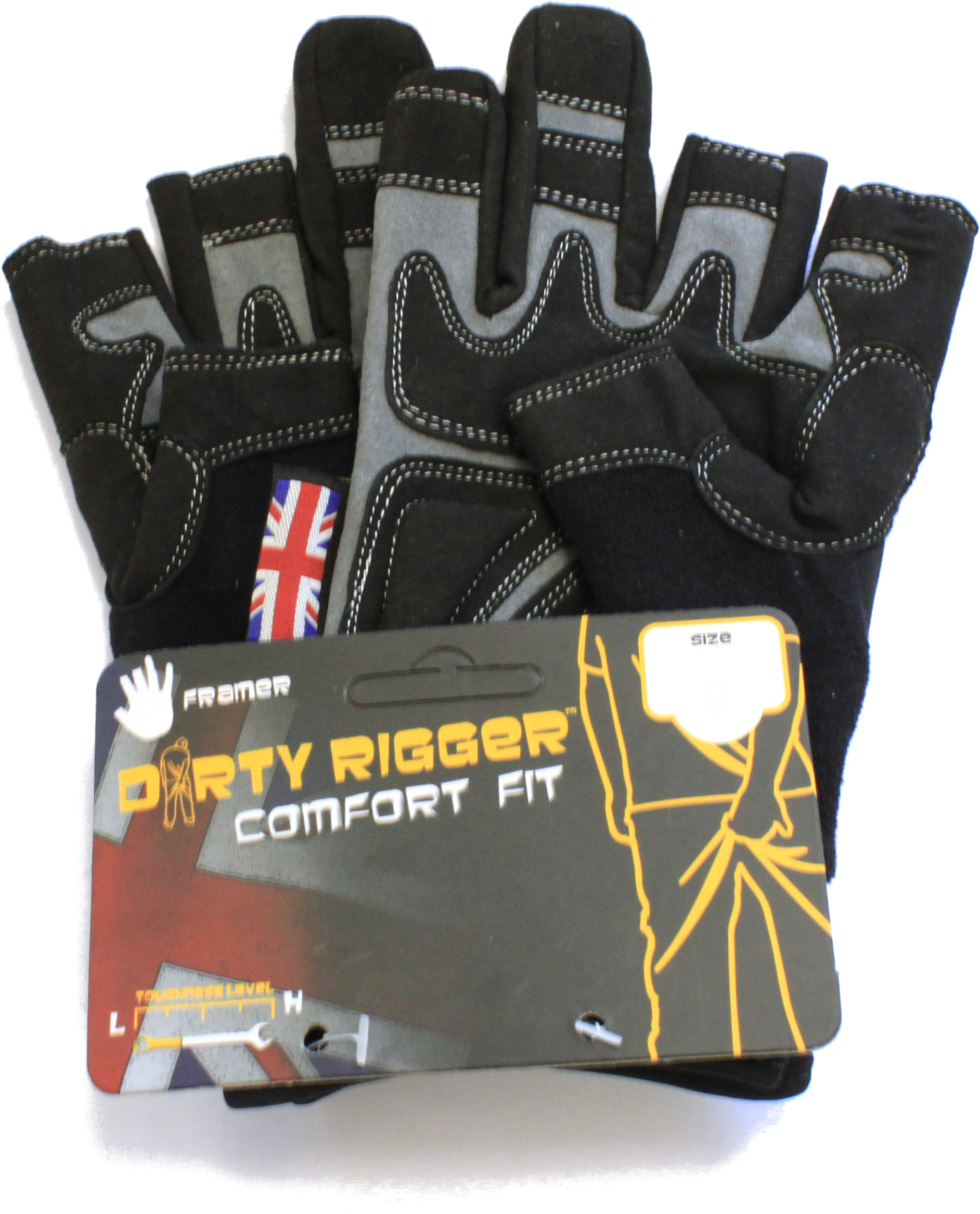 Visit - Original (fingerless) Rigger Glove - Xxlarge (2221x2404), Png Download