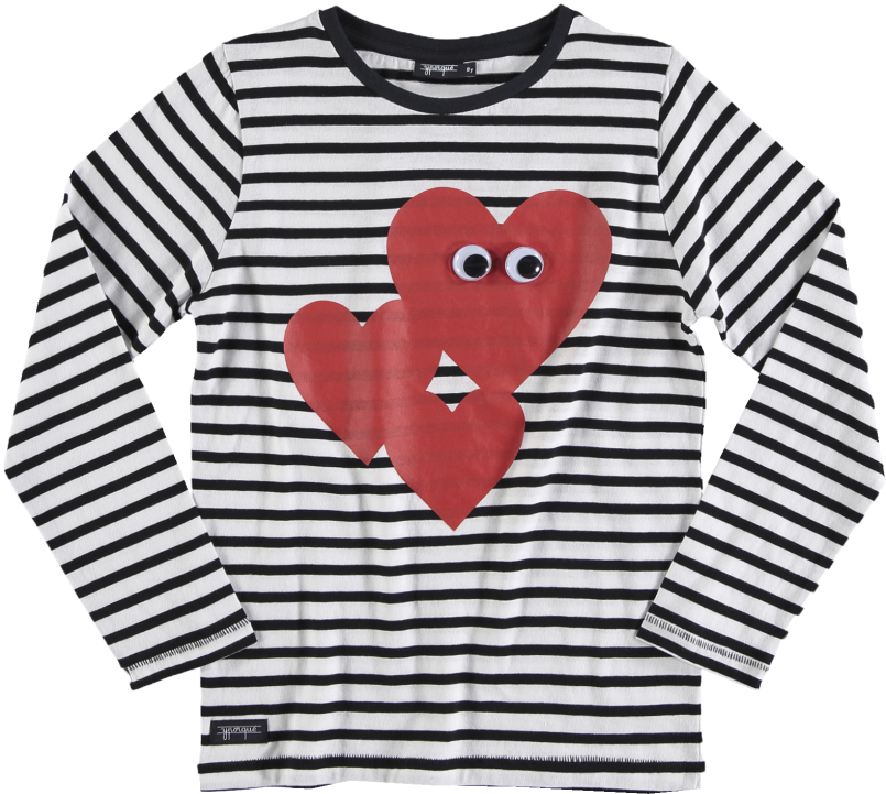 Yporqué Heart Eyes Striped Tee - Guess Jeans X Asap T Shirt (960x720), Png Download