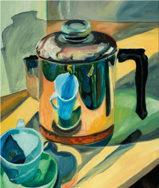 Revereware Coffeepot With Blue Cup - Earthenware (800x600), Png Download