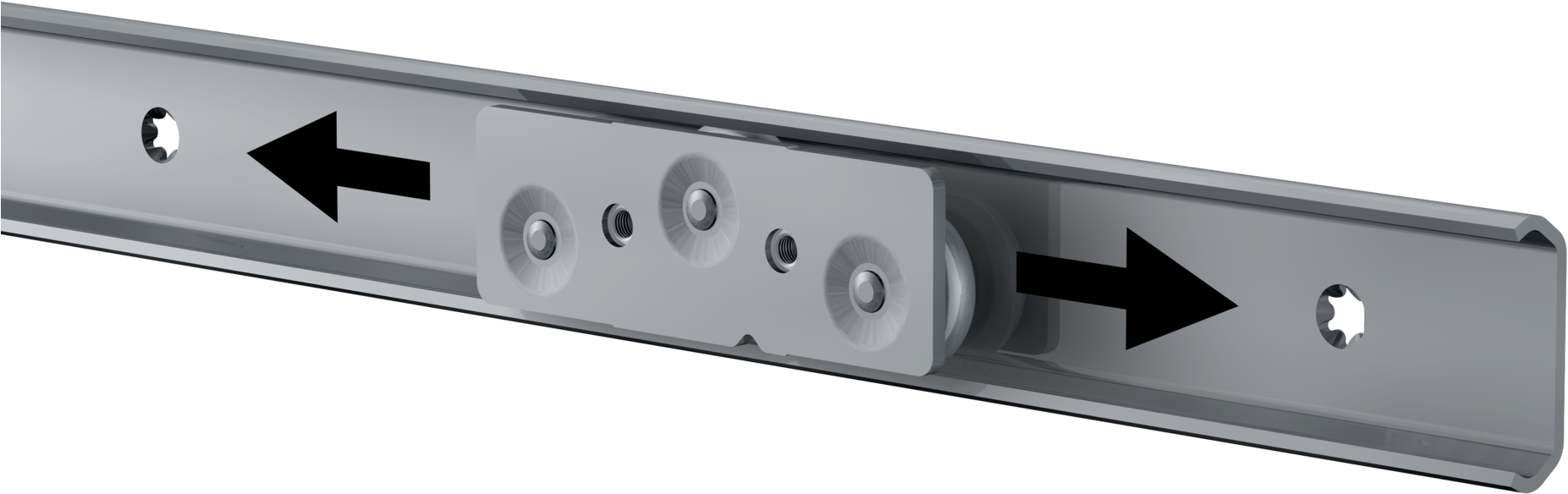 Linear Guide - Telescopic Slide (1918x843), Png Download