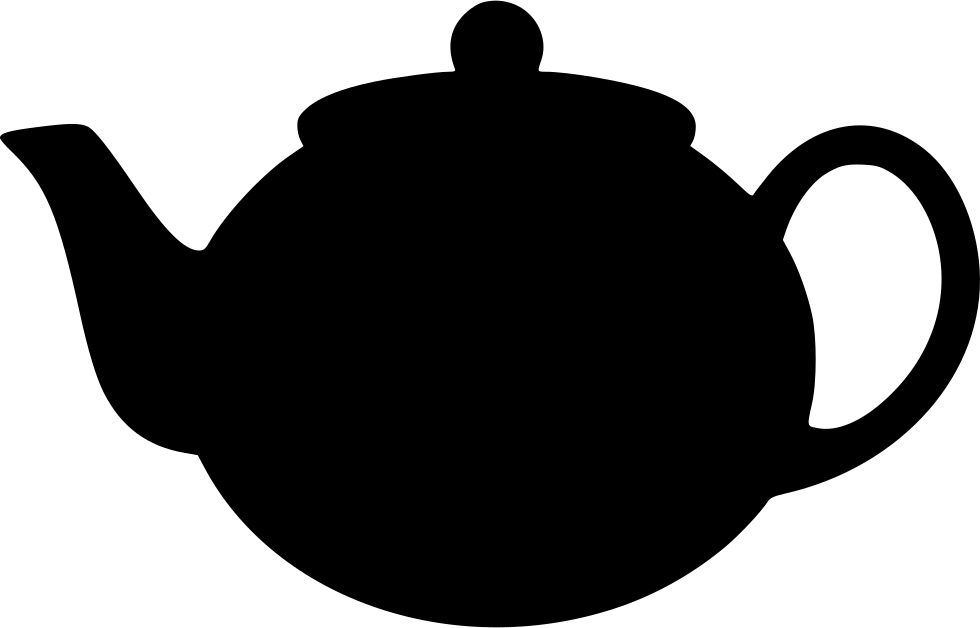 Open Teapot Png Vector - Alice In Wonderland Tea Pot Silhouette (980x628), Png Download