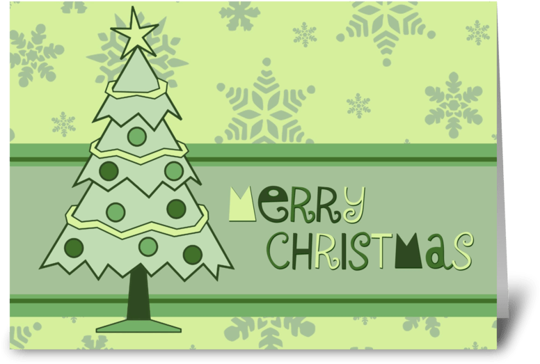 Modern Christmas Tree Merry Christmas Greeting Card - New Address Cards - Moving Announcements - Fill In (848x698), Png Download