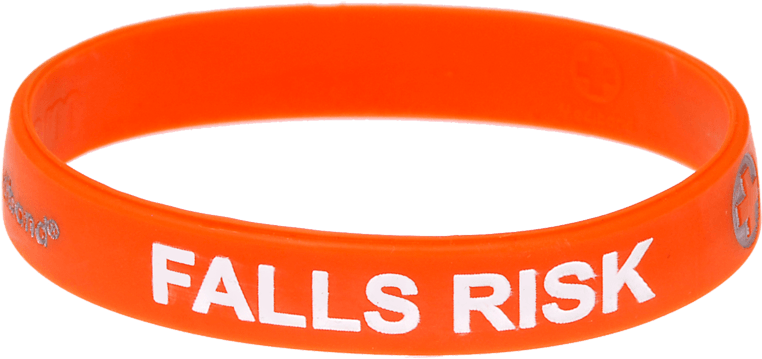 Falls Risk Medical Id Bracelet - Fall Risk Wristband Png (776x1083), Png Download