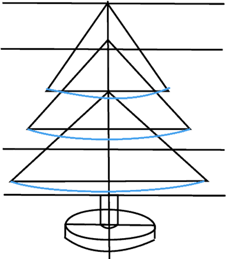 How To Draw Christmas Tree - Christmas Tree (678x600), Png Download