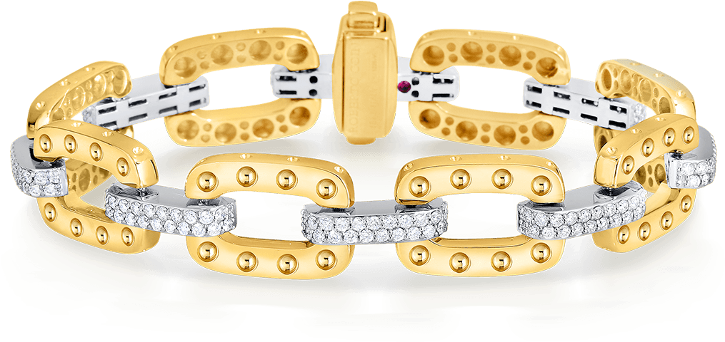 Roberto Coin Pois Moi 18k Yellow Gold And - Diamond (1600x1600), Png Download