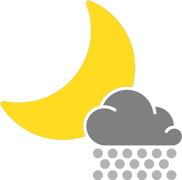 Simple Weather Icons Scattered Snow Night - Thunderstorm Weather Clipart (600x600), Png Download