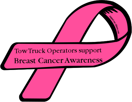 Tow Truck Operators Support / Breast Cancer Awareness - Type 1 Diabetes Ribbon (455x350), Png Download