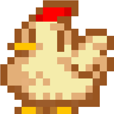 Pixilart - Stardew Valley Chicken Logo (1200x600), Png Download