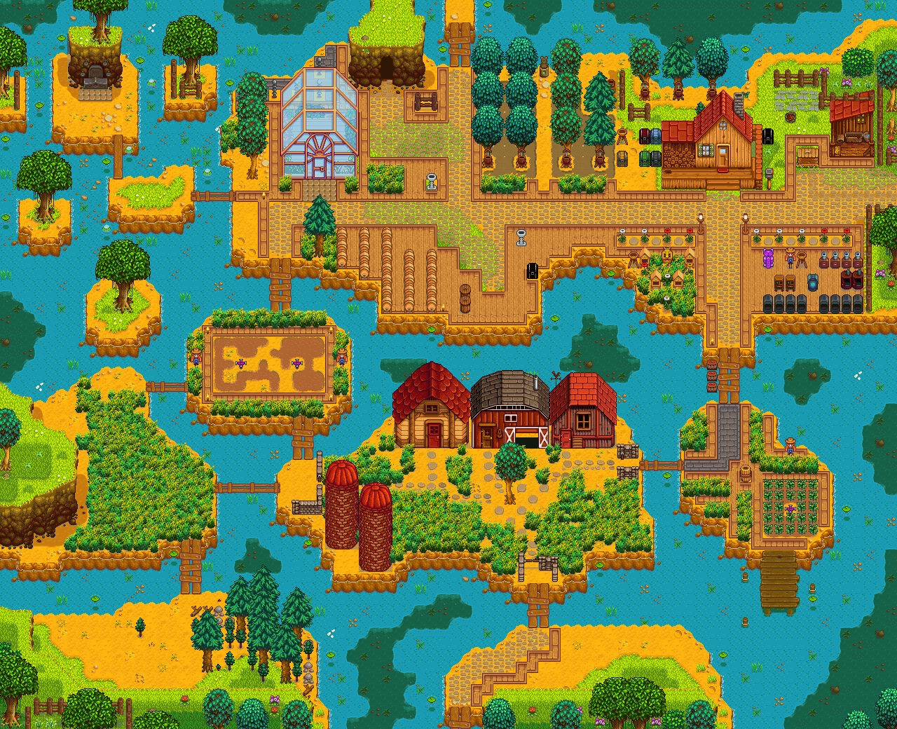 Riverlands, Summer, Year - Stardew Valley River Farm (1280x1040), Png Download
