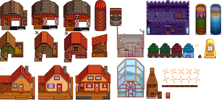 Click For Full Sized Image Farm Buildings - Stardew Valley House Sprite (919x412), Png Download