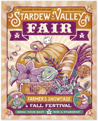 Stardew Valley Fair Poster - Stardew Valley Fanart Poster (480x480), Png Download