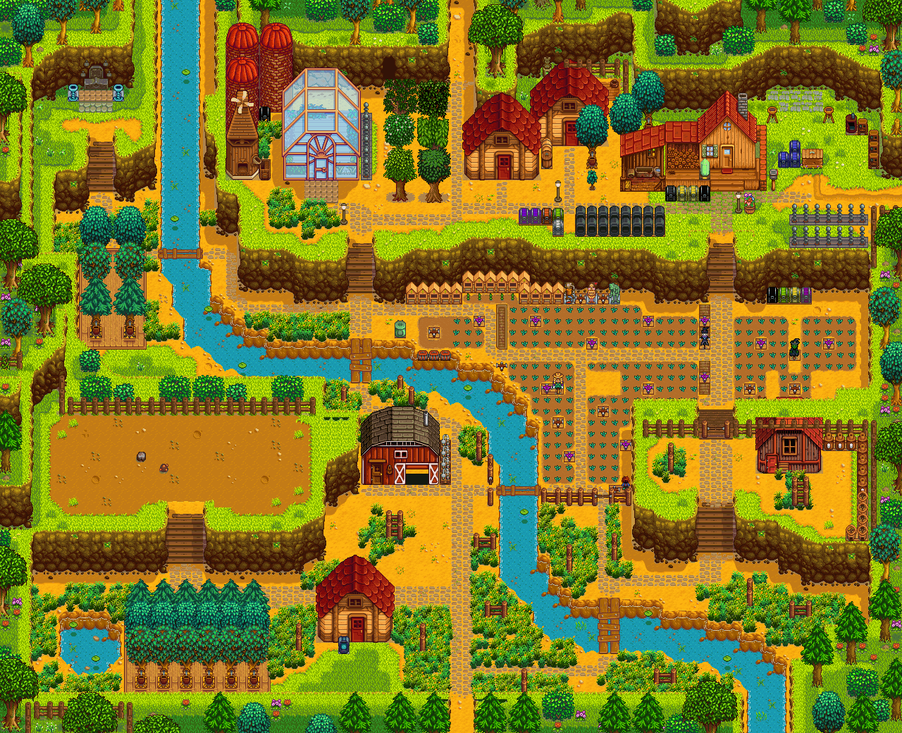 Download Stardew Valley Mining Farm Layout PNG Image with No Background