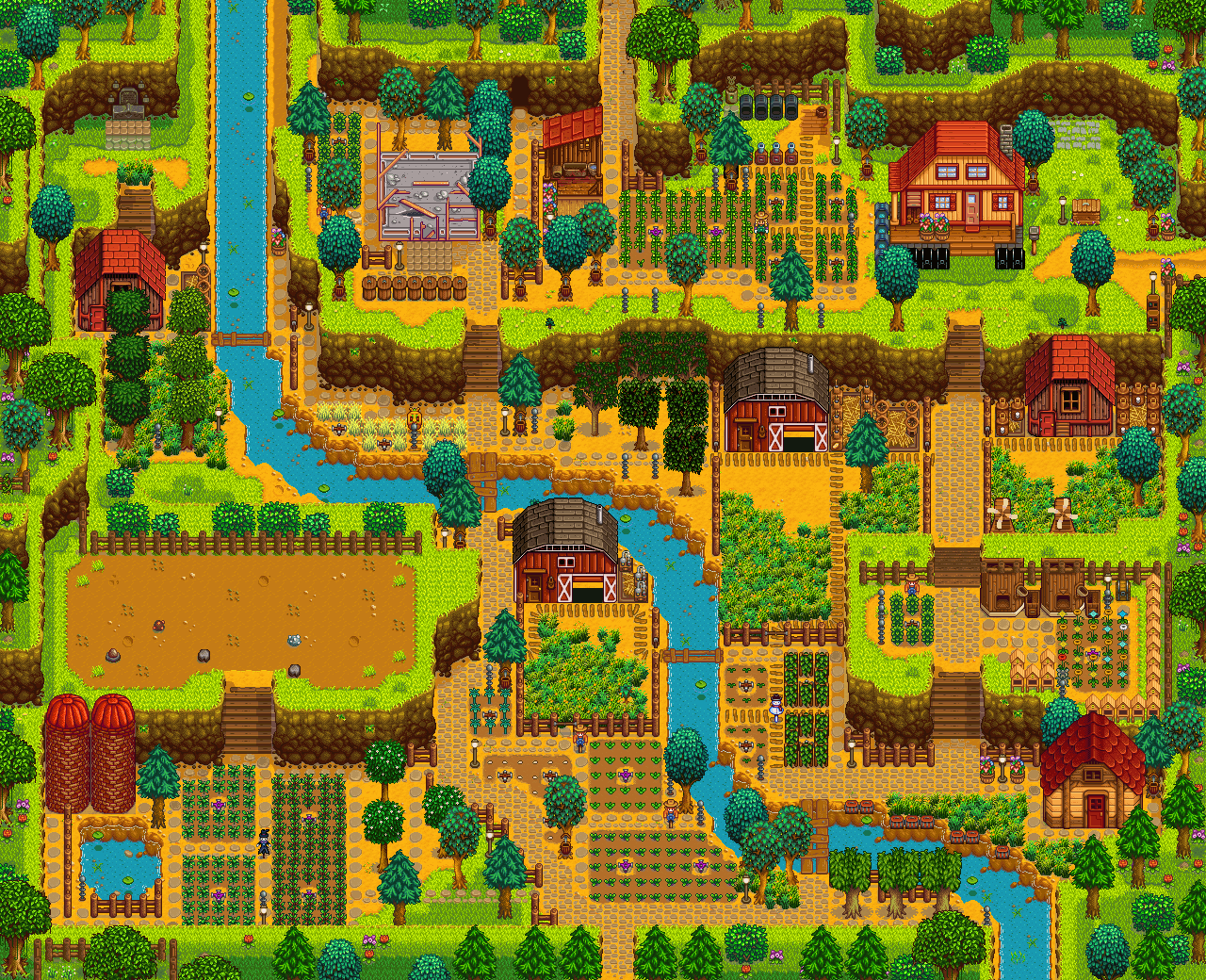 Stardew Valley Farm Types (1280x1040), Png Download