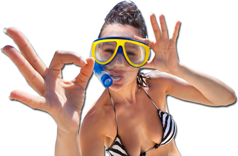 Promotion Code - - Snorkel Person Png (488x311), Png Download