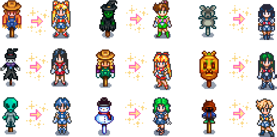 138 Endorsements - Stardew Valley Mod Scarecrow (989x496), Png Download