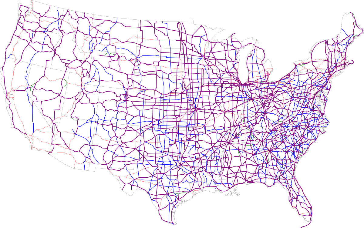 Us Highway System (1200x752), Png Download
