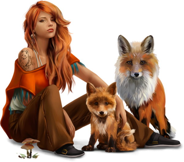 Personnage Femme - Centerblog Automne Femmes Png (600x529), Png Download