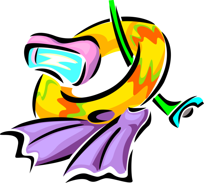 Swim Clip Snorkeler - Inner Tube Clip Art (780x700), Png Download