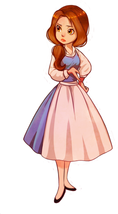 That Belle Fine Art Quality Print - Cute Drawings Of Belle (446x750), Png Download