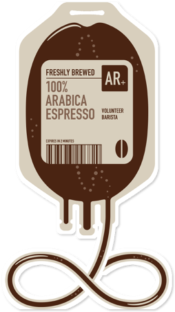Adesivo Coffee Transfusion De @rodrigomuller - Coffee (450x450), Png Download