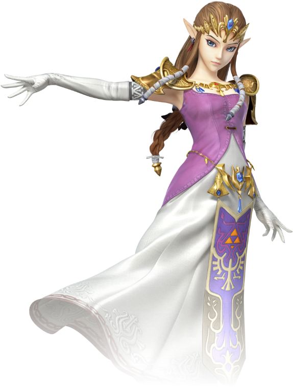 Zelda, Princess Of Hyrule, Best Known Simply As Princess - Zelda Super Smash Bros Wii U (850x850), Png Download