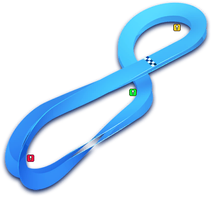 Race 2 1 - Mario Kart 8 Circuits Maps (480x480), Png Download