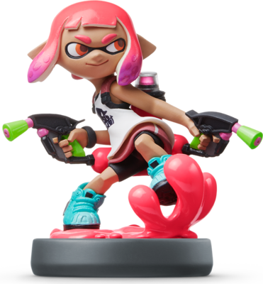 Inkling Girl (splatoon) Amiibo Figure - Inkling Girl Splatoon 2 Amiibo (371x400), Png Download