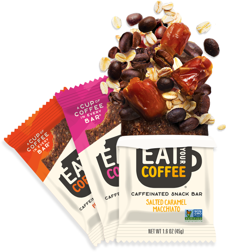 Eat Your Coffee Caffeinated Snack Bars - Snack (785x876), Png Download