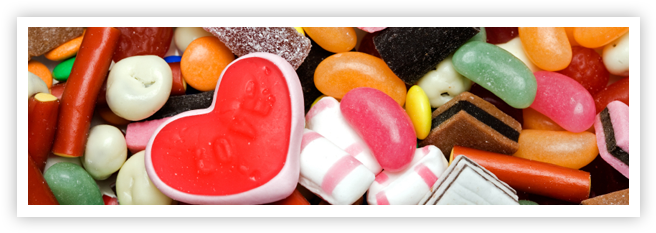 Snack Food And Confectionary - Sweets And Chocolate (670x240), Png Download