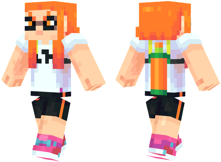 Orange Inkling Girl - Inkling (804x576), Png Download