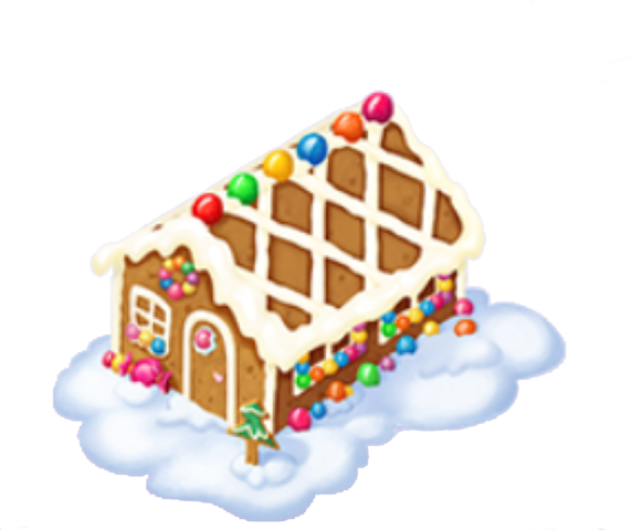 Gingerbread House Png - Portable Network Graphics (572x480), Png Download