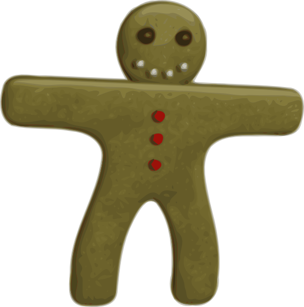 Gingerbread Man Clipart Png For Web (594x600), Png Download