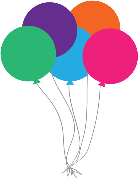 Best Birthday Balloons Clipart - Birthday Clipart (453x578), Png Download