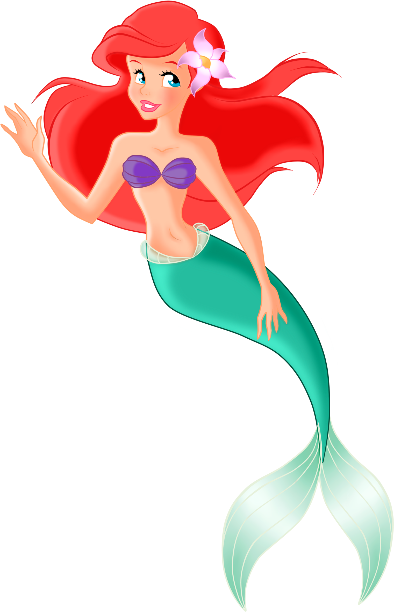 Little Mermaid Clip Art (1600x2419), Png Download