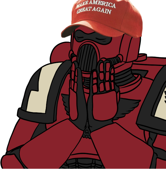 America Again Warhammer 40,000 - Space Marine Feels Good (554x564), Png Download