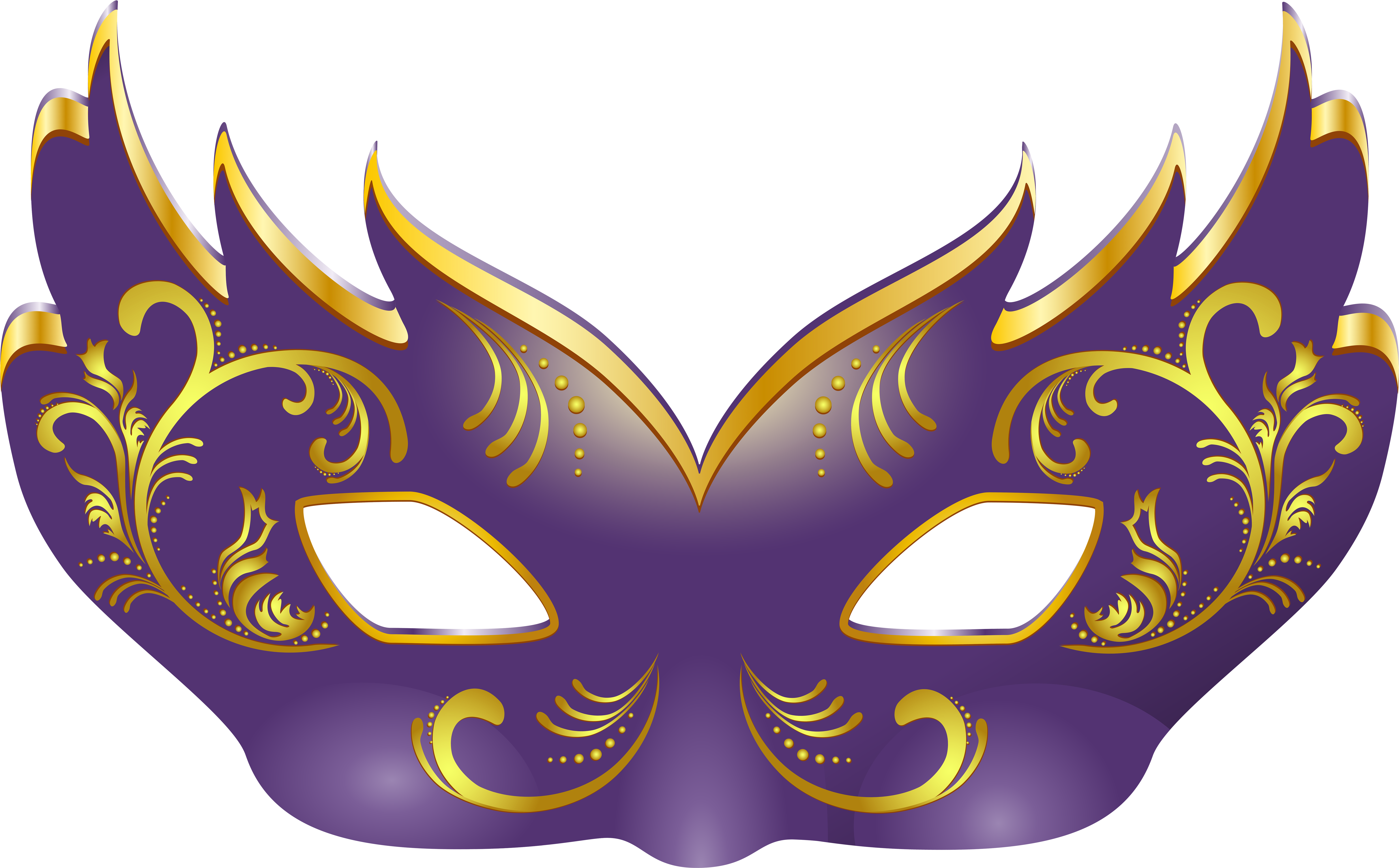 Purple Mask Png Clip Art Image - Purple Masquerade Png (8000x4962), Png Download