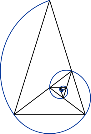 291px Golden Triangle Spiral - Golden Triangle Spiral (291x427), Png Download