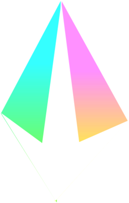Rainbow Flame - Triangle (330x479), Png Download