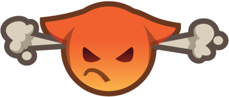 Angry Emoticon - Animal Jam Png Emote (500x449), Png Download