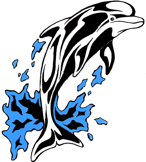 Dolphin Tribal Tattoo Design Photo - Dolphin Tribal (502x563), Png Download