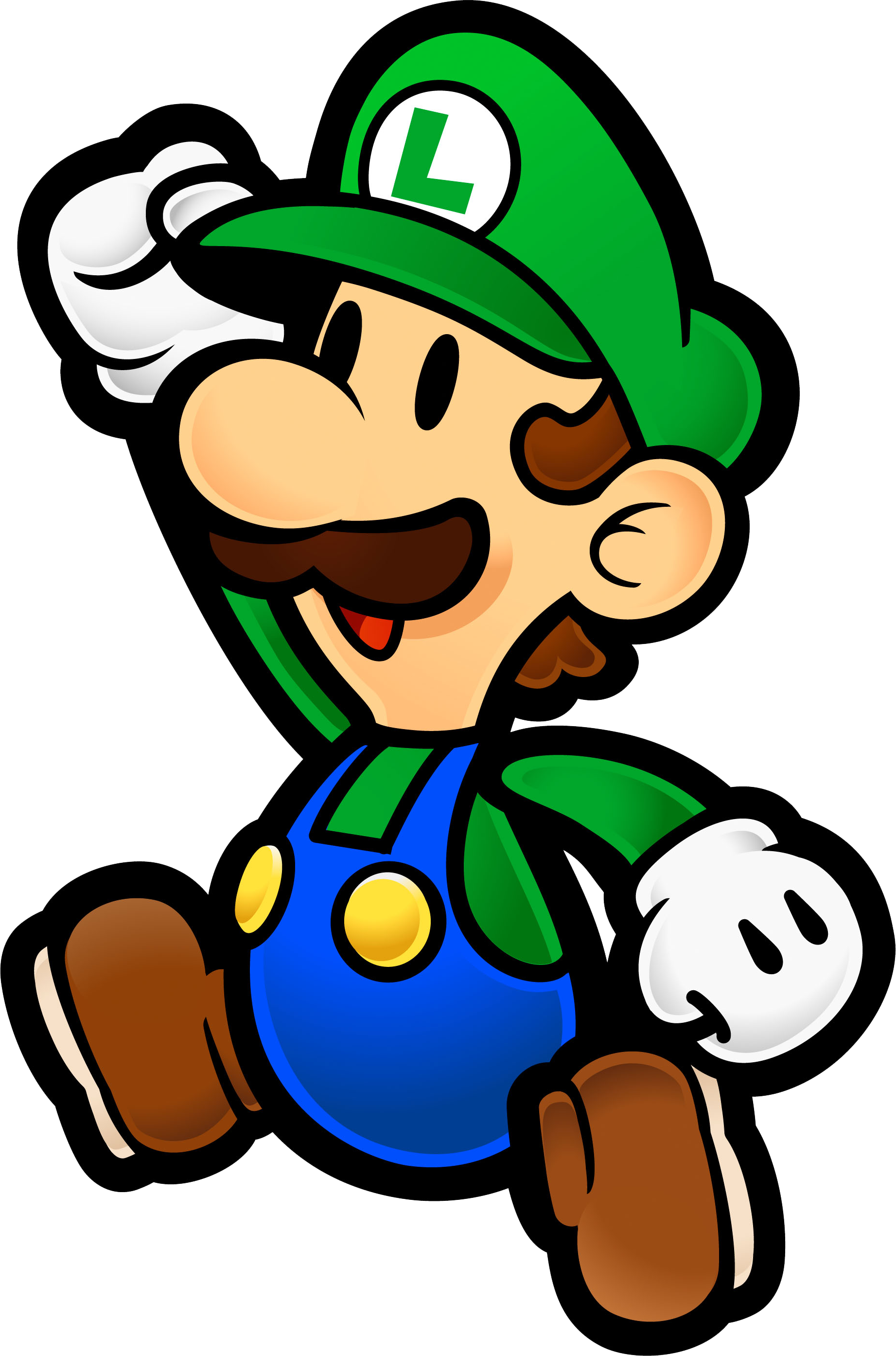 Super Mario Clipart Green - Paper Luigi (1843x2788), Png Download