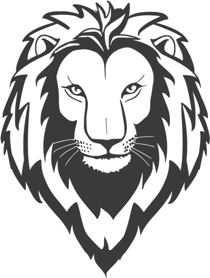 Free Lion Head Png - Lion Head Png White (800x550), Png Download