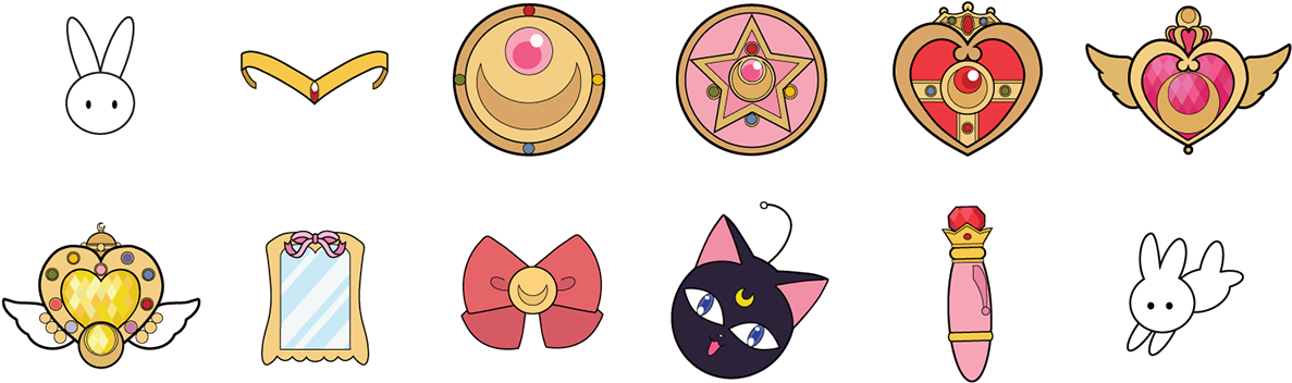Sailor Moon Pattern For Social Group In Livejournal - Sailor Moon Cute Png (1200x400), Png Download