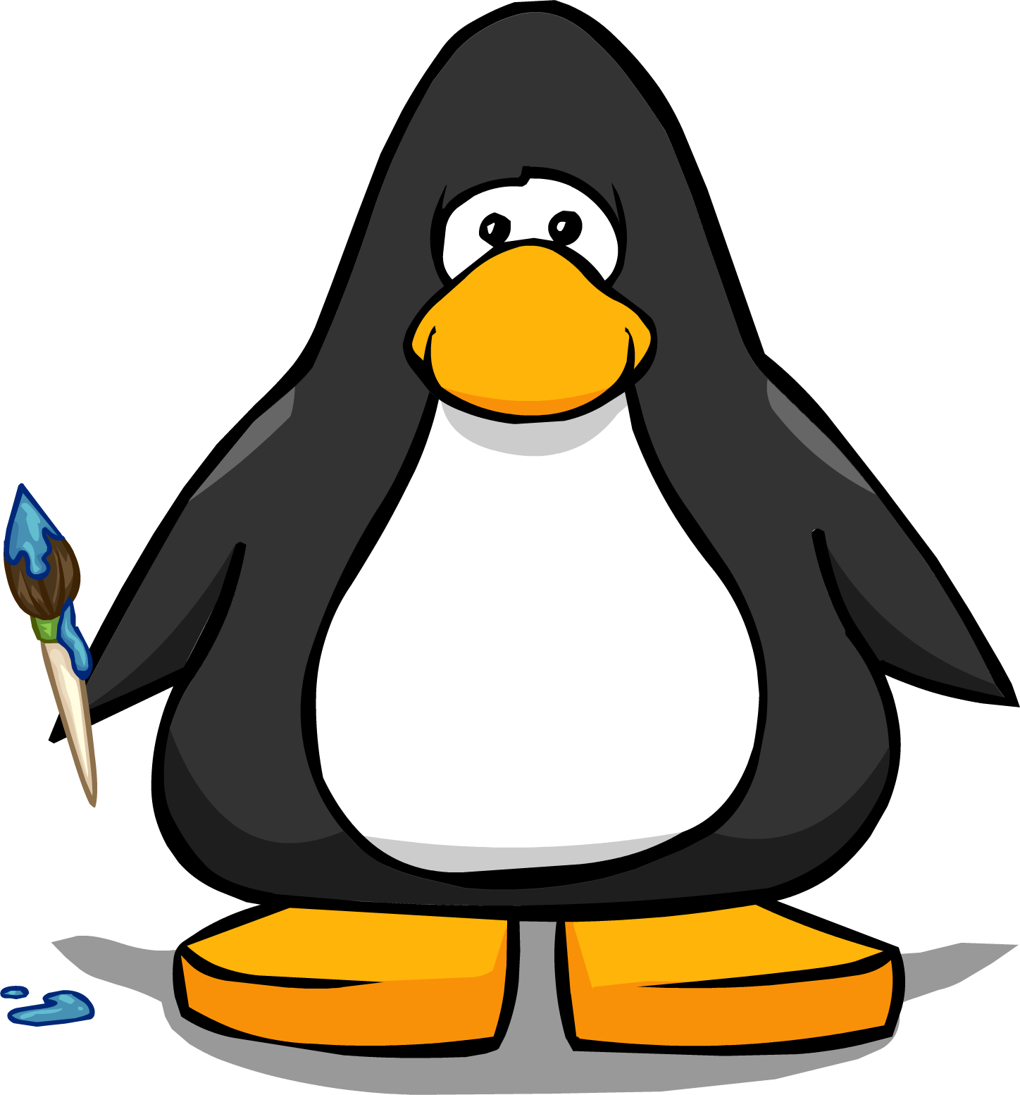 Paintbrush Pc - Penguin From Club Penguin (1448x1554), Png Download