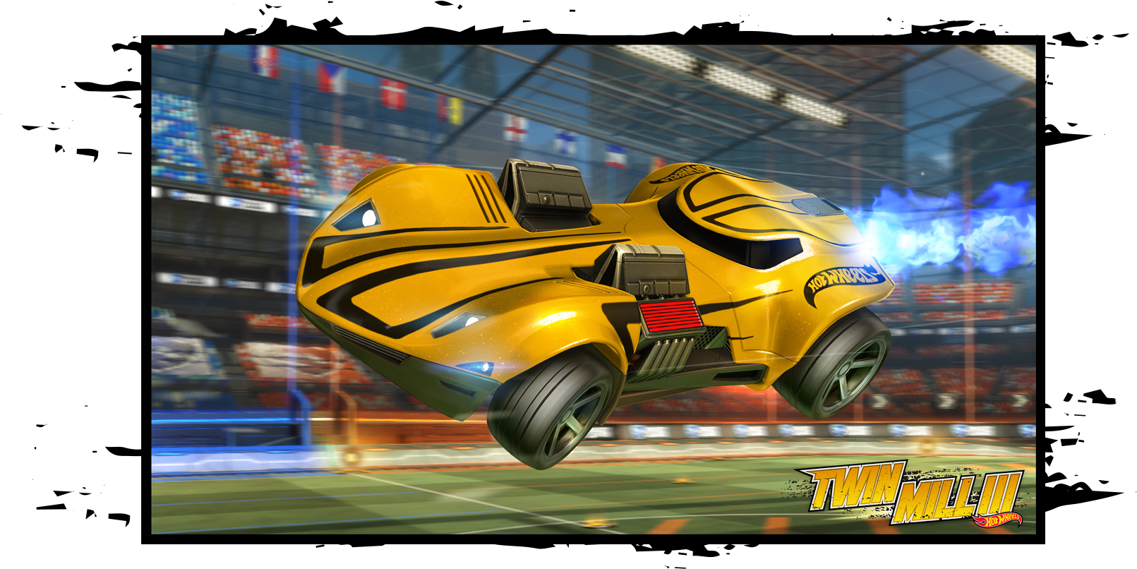 Take Control Of One Of The Most Beloved Hot Rods Of - Rocket League Dlc Hot Wheels Triple Threat (1680x805), Png Download